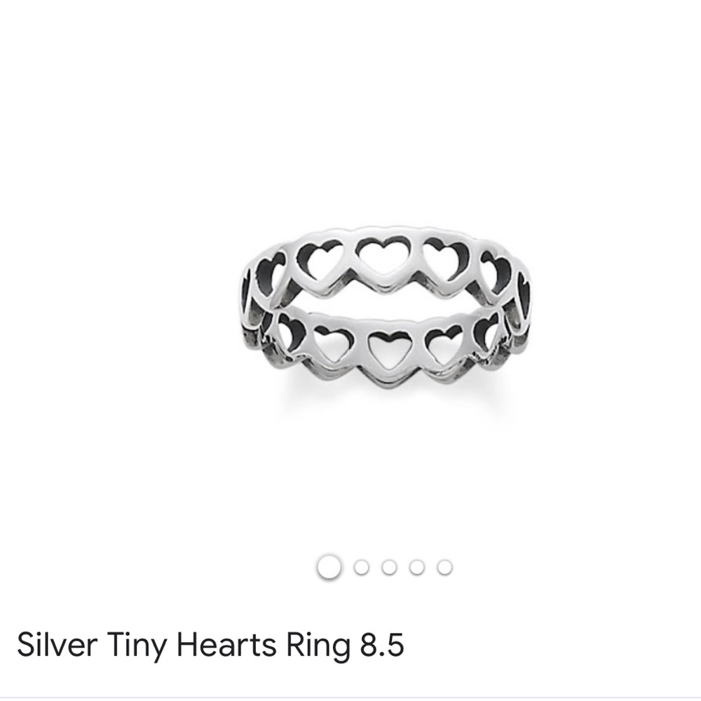 James Avery Silver tiny heart ring